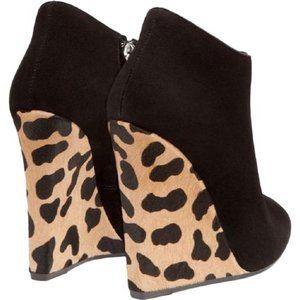Giuseppe Zanotti Suede Ankle Boots with Leopard Print